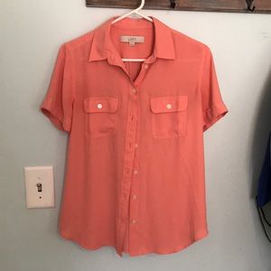 Loft XS button up short sleeve